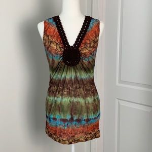 ChaCha Vente Boho Sleeveless Top